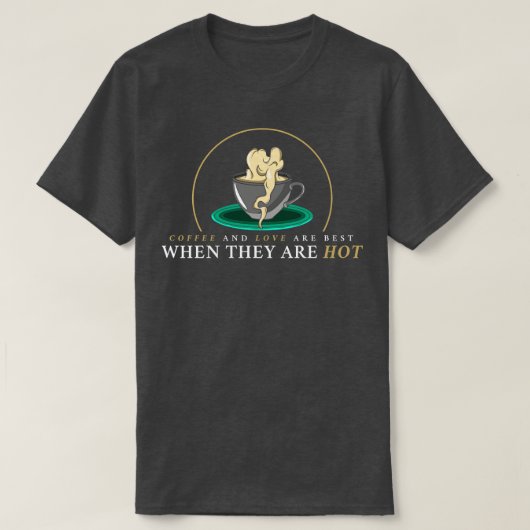 Koffie met koffie t-shirt (Design voorkant)