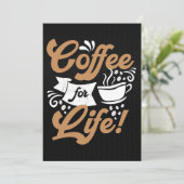 Koffie met koffieverlengsnoer voor leven kaart (Staand voorkant)