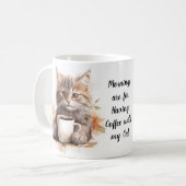 Koffie met mijn kat koffiemok (Voorkant links)