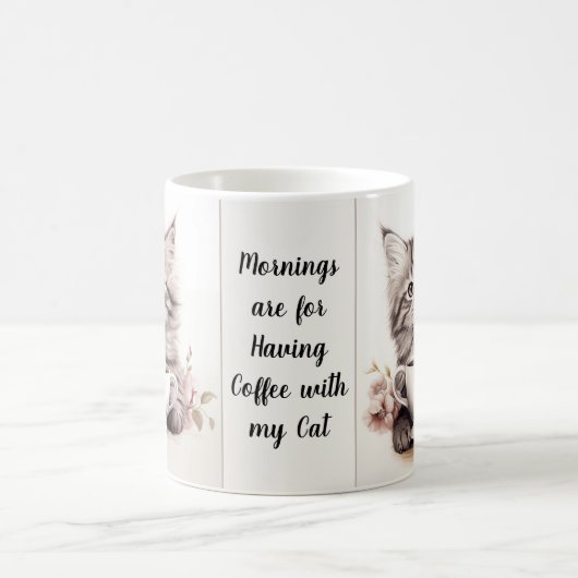 Koffie met mijn kat koffiemok (Center)