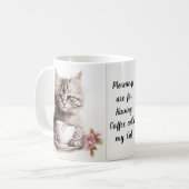 Koffie met mijn kat koffiemok (Voorkant links)