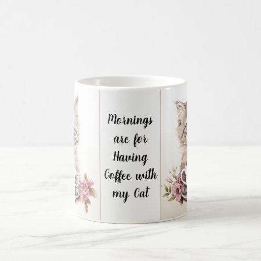 Koffie met mijn kat koffiemok (Center)