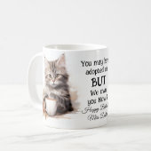 Koffie met mijn kat  koffiemok (Voorkant links)