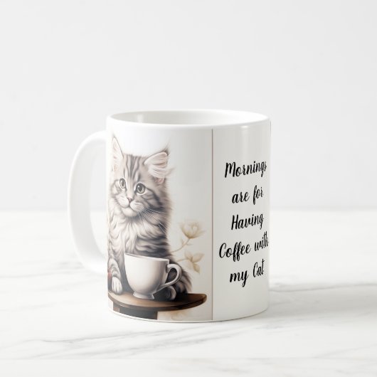 Koffie met mijn kat koffiemok (Voorkant links)