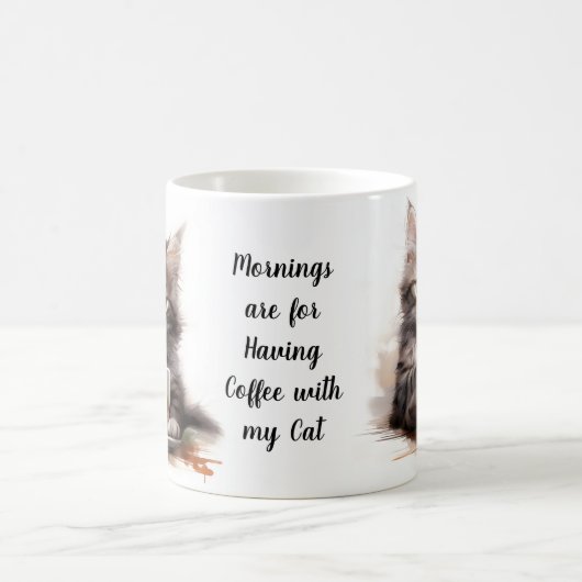 Koffie met mijn kat koffiemok (Center)