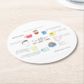 Koffie met negen soorten enneagram Onderzetter (Gebogen)