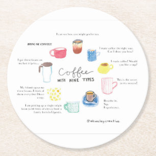 Koffie met negen soorten enneagram Onderzetter