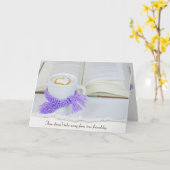 Koffie met open boek kaart (Gele Bloem)