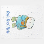 Koffie met polair Beer Fleece Deken (Voorkant (Horizontaal))