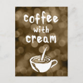 koffie met room bokeh briefkaart (Voorkant)