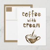 koffie met room bokeh briefkaart (Voorkant / Achterkant)