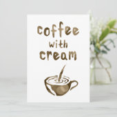 koffie met room bokeh kaart (Staand voorkant)