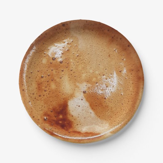 Koffie met roomcrème-afbeelding voor koffieliefheb papieren bordje (Voorkant)