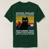 Koffie met ruggegraat is Eeffoc - grappig zwart C T-shirt (Design voorkant)