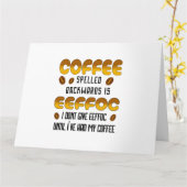 Koffie met ruggegraat kaart (Gele Bloem)