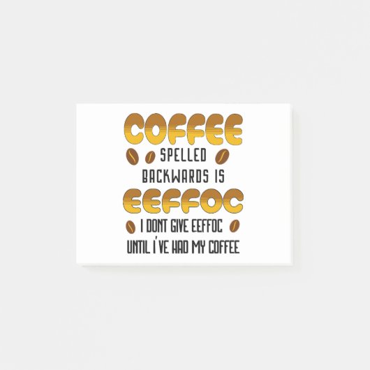 Koffie met ruggegraat post-it® notes (Voorkant)