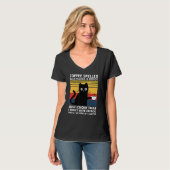Koffie met rugleuning is EFFOC Funny Black Cat T-shirt (Voorkant volledig)