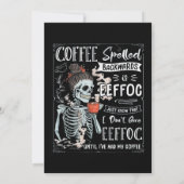 Koffie met rugleuning is EFFOC Funny Skeleton Kaart (Achterkant)