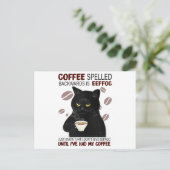 Koffie met rugspeling weet alleen maar dat feestdagenkaart (Staand voorkant)