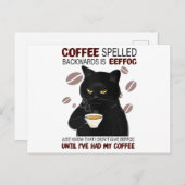 Koffie met rugspeling weet alleen maar dat feestdagenkaart (Voorkant / Achterkant)