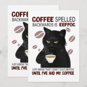 Koffie met rugspeling weet alleen maar dat kaart (Voorkant / Achterkant)