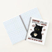 Koffie met rugspeling weet alleen maar dat notitieboek (Binnen)