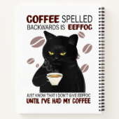 Koffie met rugspeling weet alleen maar dat notitieboek (Achterkant)