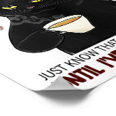 Koffie met rugspeling weet alleen maar dat poster (Hoek)