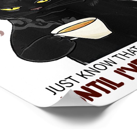 Koffie met rugspeling weet alleen maar dat poster (Hoek)