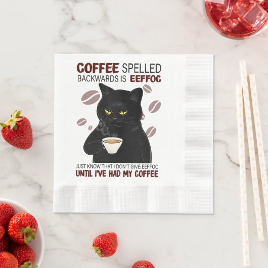 Koffie met rugspeling weet alleen maar dat servet (Insitu)