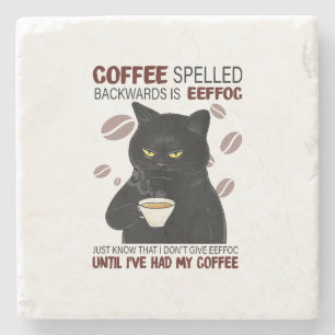 Koffie met rugspeling weet alleen maar dat stenen onderzetter