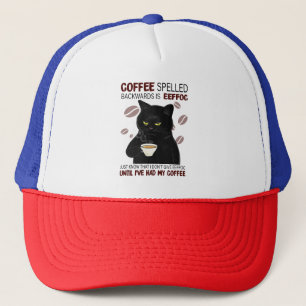 Koffie met rugspeling weet alleen maar dat trucker pet