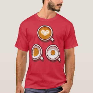 Koffie met schuimCartoon T-shirt