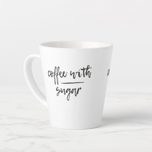 Koffie met suiker latte mok (Linkerhoek)