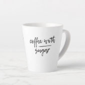 Koffie met suiker latte mok (Rechterhoek)