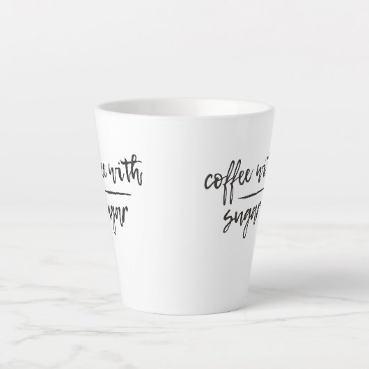 Koffie met suiker latte mok (Voorkant)