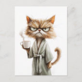 Koffie met trompy Cat Needs Feestdagenkaart (Voorkant)
