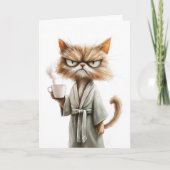 Koffie met trompy Cat Needs Kaart (Voorkant)