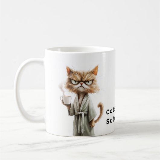 Koffie met trompy Cat Needs Koffiemok (Links)
