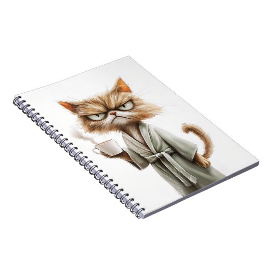 Koffie met trompy Cat Needs Notitieboek (Rechterzijde)