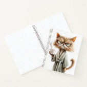 Koffie met trompy Cat Needs Notitieboek (Binnen)