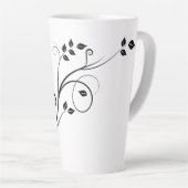 Koffie met twee tonnen, voor de achtergrond van na latte mok (Rechterhoek)