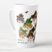 Koffie met vrienden hoog 17 oz. latte mok (Linkerhoek)