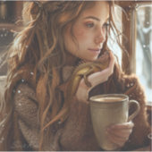 Koffie met vrienden Sticker (Voorkant)