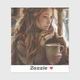 Koffie met vrienden Sticker