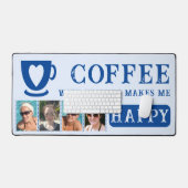 Koffie met vrienden toevoegen 4 foto's blauw bureaumat (Keyboard & Muis)
