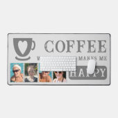 Koffie met vrienden toevoegen 4 foto's grijs bureaumat (Keyboard & Muis)