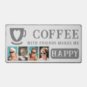 Koffie met vrienden toevoegen 4 foto's grijs bureaumat (Voorkant)