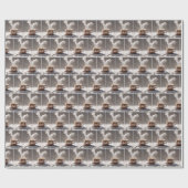 Koffie met vrolijke glimlach cadeaupapier (Vlak)