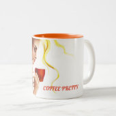 Koffie  middagpauze tweekleurige koffiemok (Voorkant rechts)